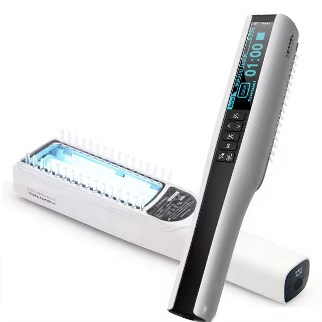 Kernel UVB Lichttherapie Handlamp – Philips™ 311nm UVB Lamp – Voor Psoriasis, Vitiligo & Eczeem – Met Timer & UV-Beschermbril – Thuisgebruik – Met Accu