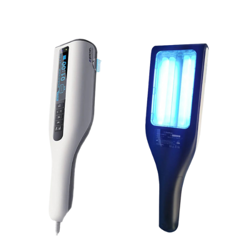 Kernel UVB Lichttherapie Handlamp – Philips™ 311nm UVB Lamp – Voor Psoriasis, Vitiligo & Eczeem – Met Timer & UV-Beschermbril – Thuisgebruik - Oplaadbaar met Accu